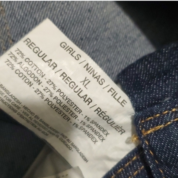 L.E.I Overalls Girls size XL X-large Blue Unisex youth Kids blue Jeans Lei - Picture 15 of 15